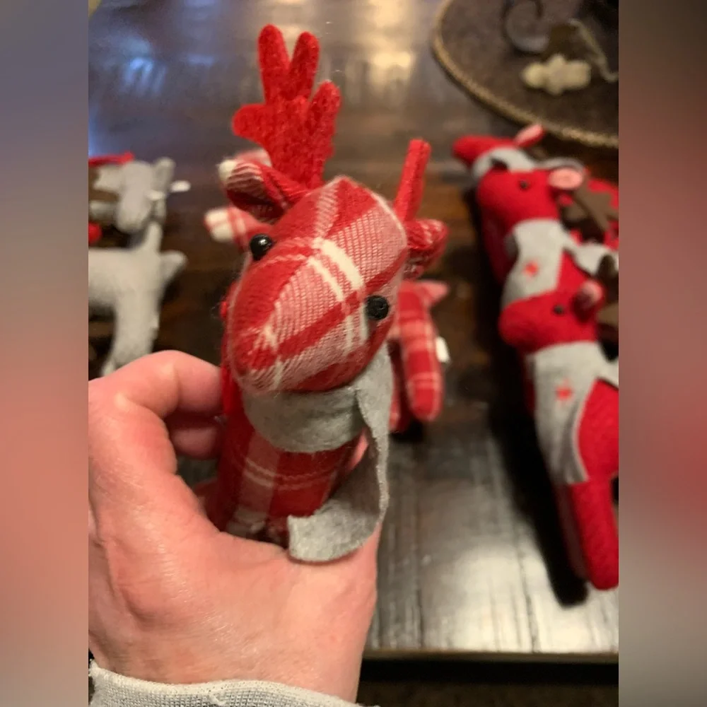 Target Holiday Deer Ornaments, Set of 9, Soft, Like New